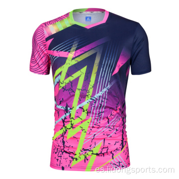 Mujeres sublimadas Men Sport Badminton Tennis Camiseta